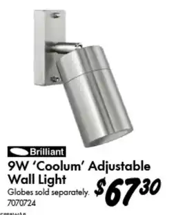 Bunnings Brilliant 9W 'Coolum' Adjustable Wall Light offer