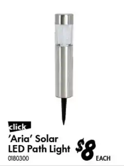 Bunnings click 'Aria' Solar LED Path Light offer