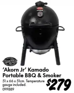 Bunnings Akorn Jr' Kamado Portable BBQ & Smoker offer