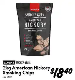 Bunnings Samba Smoke n Grill American Hickory Smoking Chips offer