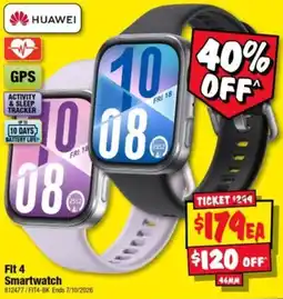 JB Hi-Fi Huawei Fit 4 Smartwatch offer