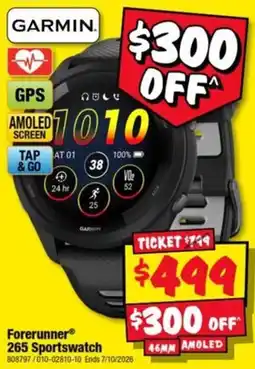 JB Hi-Fi Garmin Forerunner 265 Sportwatch offer