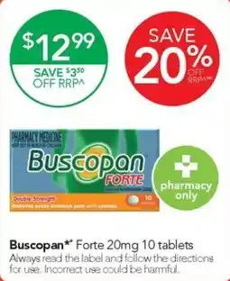 Terry White Buscopan* Forte offer