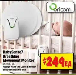 JB Hi-Fi BabySense7 Breathing Movement Monitor offer
