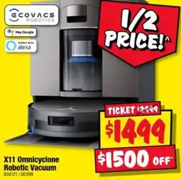 JB Hi-Fi Ecovacs Robotics X11 Omnicyclone Robotic Vacuum offer
