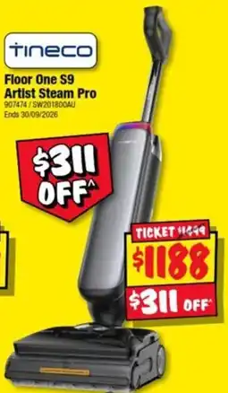 JB Hi-Fi Tineco Floor One S9 Artist Steam Pro offer