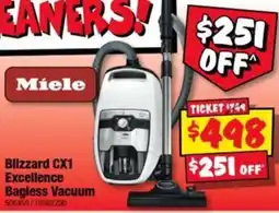 JB Hi-Fi Miele Blizzard CX1 Excellence Bagless Vacuum offer
