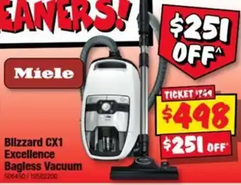 JB Hi-Fi Miele Blizzard CX1 Excellence Bagless Vacuum offer