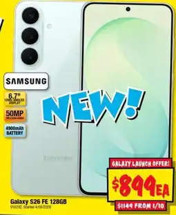 JB Hi-Fi Samsung Galaxy S26 FE 128GB offer