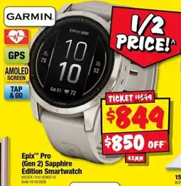 JB Hi-Fi Garmin Epix Pro (Gen 2) Sapphire Edition Smartwatch offer