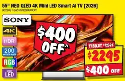 JB Hi-Fi Sony 55" Neo QLED 4K Mini LED Smart AI TV offer