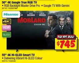 JB Hi-Fi Hisense 50" 4K Google True RGB TV offer