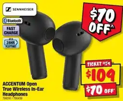 JB Hi-Fi Sennheiser Accentum Open True Wireless In-Ear Headphones offer