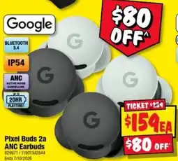 JB Hi-Fi Google Pixel Buds 2a ANC Earbuds offer