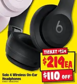JB Hi-Fi beats Solo 4 Wireless On-Ear Headphones offer