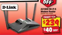 JB Hi-Fi D-Link AX1800 Wi-Fi 6 Modem Router offer