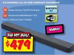 JB Hi-Fi 5.0 Channel All-in-One Compact Soundbar offer