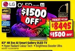 JB Hi-Fi LG 83" 4K Evo AI Smart Gallery OLED TV offer