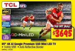 JB Hi-Fi TCL 85" 4K AI Google Premium SQD Mini LED TV offer