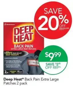Terry White Deep Heat* Back Pain Extra Large Patches offer