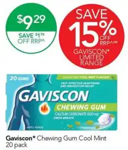 Terry White Gaviscon* Chewing Gum Cool Mint offer