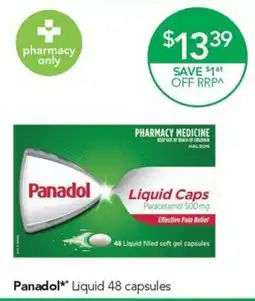 Terry White Panadol* Liquid 48 capsules offer