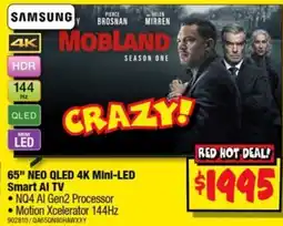 JB Hi-Fi Samsung 65" Neo QLED 4K Mini-LED Smart AI TV offer