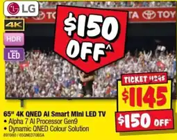 JB Hi-Fi LG 65" 4K QNED AI Smart Mini LED TV offer