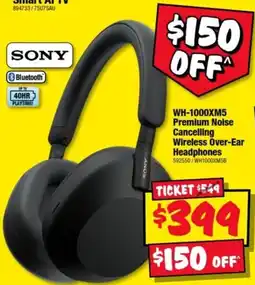 JB Hi-Fi Sony Premium Noise Cancelling Wireless Over-Ear Headphones offer