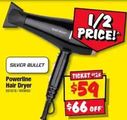JB Hi-Fi Silver Bullet Powerline Hair Dryer offer