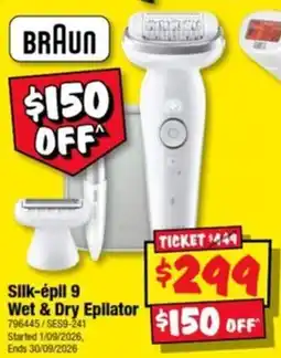 JB Hi-Fi Braun Silk-épil 9 Wet & Dry Epilator offer