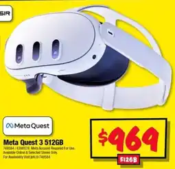 JB Hi-Fi Meta Quest Meta Quest 3 512GB offer
