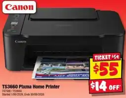 JB Hi-Fi Canon TS3660 Pixma Home Printer offer