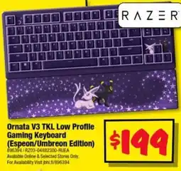 JB Hi-Fi Razer Ornata V3 TKL Low Profile Gaming Keyboard (Espeon/Umbreon Edition) offer