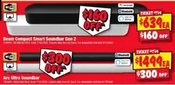 JB Hi-Fi Beam Compact Smart Soundbar Gen 2 offer
