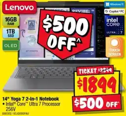 JB Hi-Fi Lenovo 14" Yoga 7 2-in-1 Notebook offer