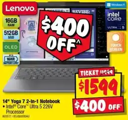 JB Hi-Fi Lenovo 14" Yoga 7 2-in-1 Notebook offer