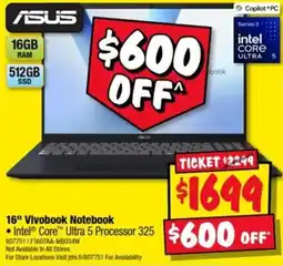 JB Hi-Fi Asus Vivobook Notebook offer