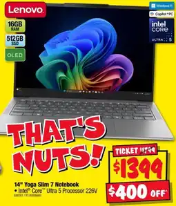 JB Hi-Fi Lenovo 14" Yoga Slim 7 Notebook offer