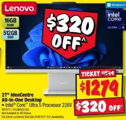 JB Hi-Fi Lenovo 27" IdeaCentre All-In-One Desktop offer