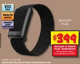 JB Hi-Fi Whoop Peak offer