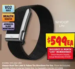 JB Hi-Fi Whoop Life offer