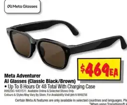 JB Hi-Fi Meta Adventurer AI Glasses offer