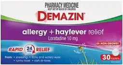 Pharmacy Best Buys Demazin Allergy + Hayfever Relief 30 Tablets offer