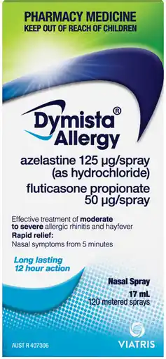 Pharmacy Best Buys Dymista Allergy Nasal Spray 120 Metered Sprays offer