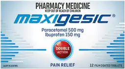 Pharmacy Best Buys Maxigesic Double Action 12 Tablets offer