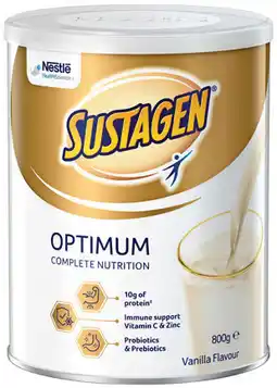 Pharmacy Best Buys Sustagen Optimum Complete Nutrition Vanilla Flavour offer