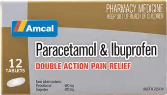 Amcal Paracetamol & Ibuprofen 12 Tablets