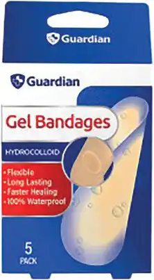 Amcal Pharmacies Guardian Hydrocolloid Gel Bandages 28mm x 69mm offer