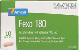 Amcal Pharmacies Amcal Fexo 180 10 Tablets offer
